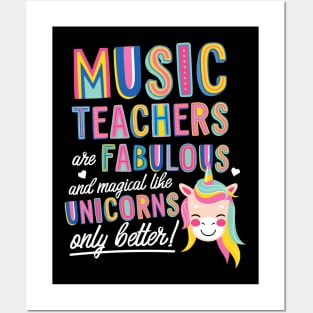 Music Teachers are like Unicorns Gift Idea Posters and Art